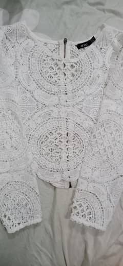 Branded Crop Net shirt