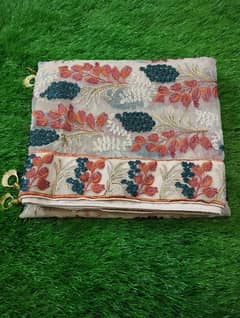 Organza shawl - embroided shawl - dupatta