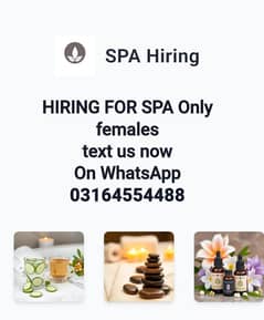 Spa center job available only for females
