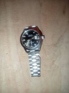 Rolex watch in silver