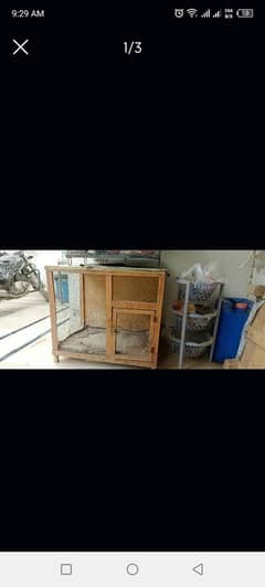 1 wood Cage and 2 iron cage