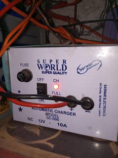 12 volt bettery charger. . 10 ampre all Oki hai.