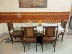 dinning table with six chairs