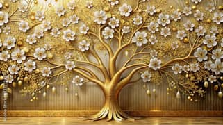 3D Wallpaper Canvas Flex PVC Sheet