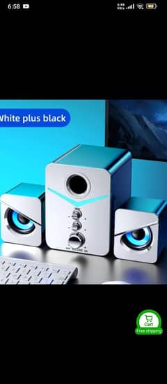 Brand New desktop stereo speakers system 2.1 with base beautiful