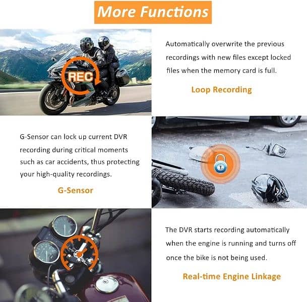 Motorcycle Dash Camera 4