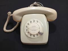 Antique classic vintage rotary telephone set
