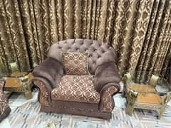 7 seater sofa and chinoti tables for sale
