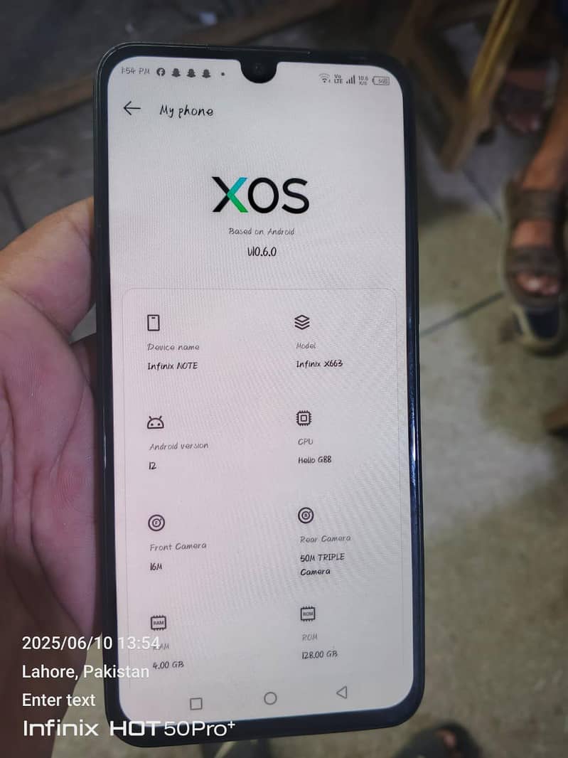 infinx note 11 with box 6