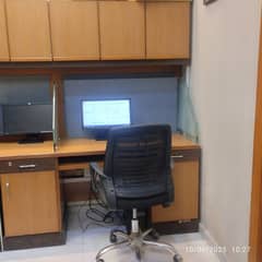 office work stations with file cabinet