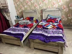2 FULL SIZE SINGLE BEDS