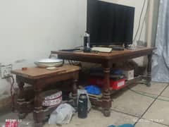 Table for Pc setup or for tv plus stool