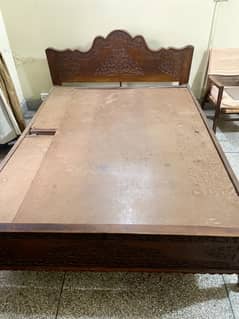 Queen Size Wooden Bed with mattress
