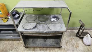 6 dishes salan conter  (steel Ms)