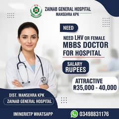 Need Lhv or female mbbs doctor