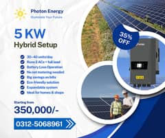 5KW / 10KW / 15KW Hybrid Solar Systems | Best Prices | Full Installat