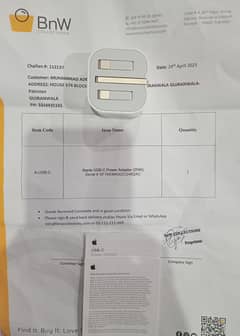 Apple fast Charger (original with receipt) 20W