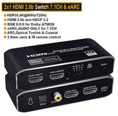 2x1 4K@120Hz to  eARC - ARC -2CH - 5.1CH  - 7.1 CH Audio Converter