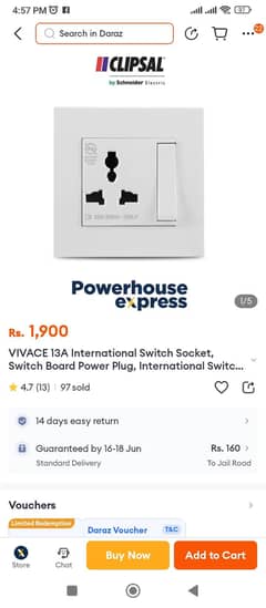 Schneider International switch socket