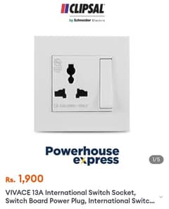 Schneider International switch socket