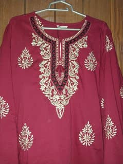 Sapphire front back embriodered shirt