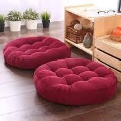 2 pcs velvet floor cushion