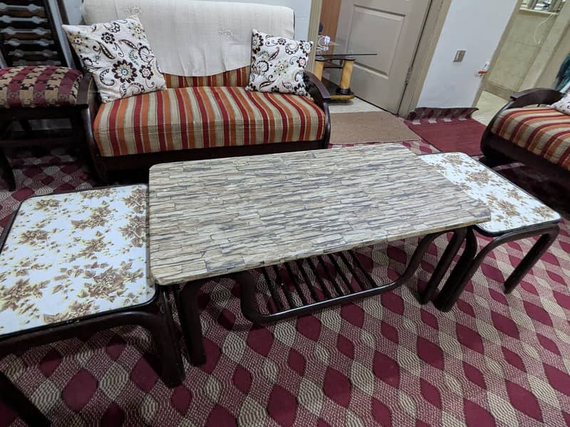 7 seater sofa set with 3 tables 5
