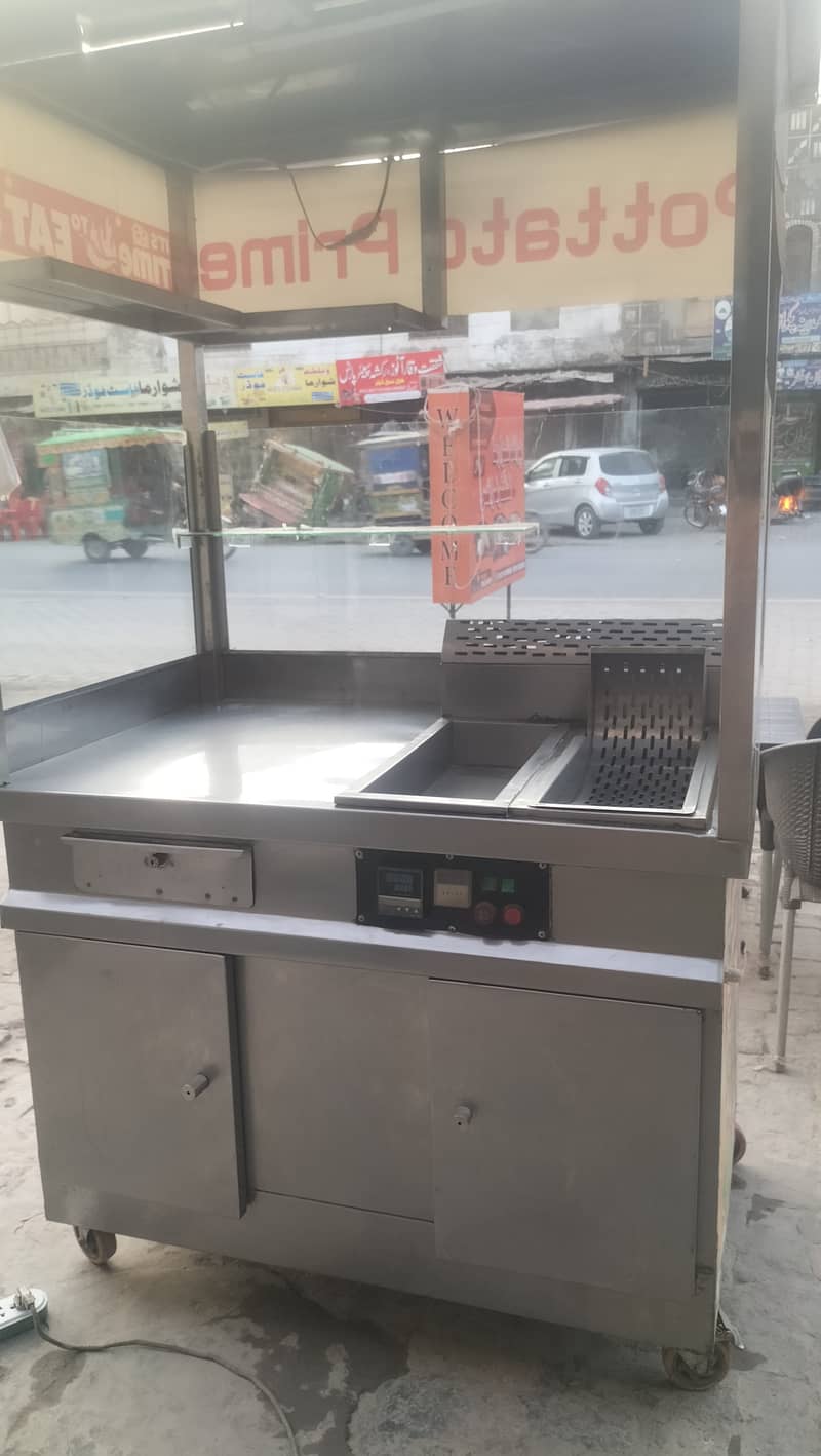 Fries Counter / Stall with 16L Automatic Deep Fryer – Complete Setup 4