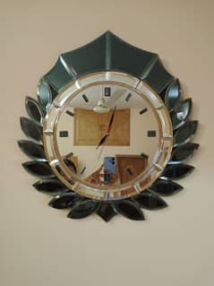 glass wall clock