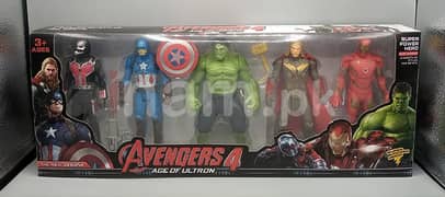 Avengers 4 Super Heroes Thor, Ant-Man, Captain America, Hulk, Iron Man