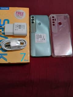 Tecno spark 7 pro 4GB 64GB all accessories complete with box.