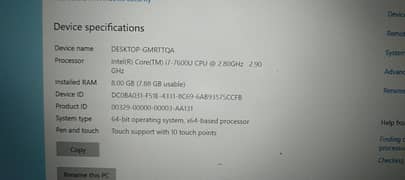 Core i7 7th Generation | 8GB Ram  | 128GB Rom |  Battrey Issue| All ok