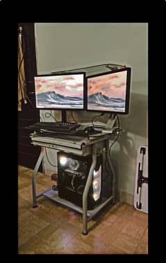 computer office glass table |