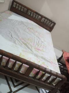 Pure wooden Bed . .  Wooden masheri  queen size. .