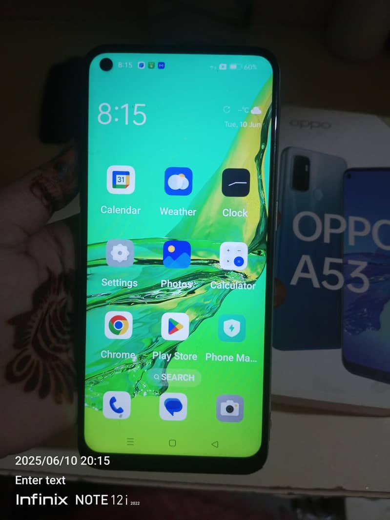 Oppo A53 with box condition 10/10 2