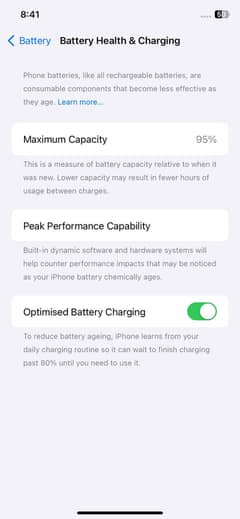I phone 11 ,, 95 battery health