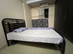 Bed with mattress