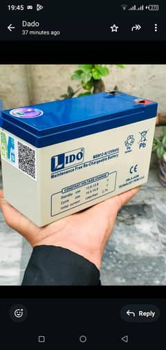 12volt lido battery 9 ampere new battery 03349354612