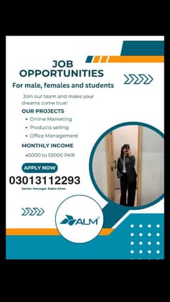 Online job available for male females and student