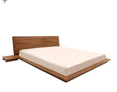 Habit Floor Bed with 2 Wooden Side Tables – Like New!