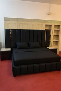King bed set with dressing side table premium quality 10 year warranty