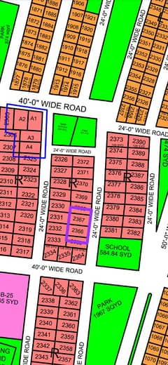 PAIR PLOT FOR SALE NORTH TOWN RESIDENCY PHASE-01 GOLD BLOCK