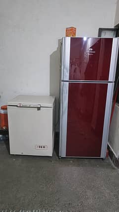 deep freezer and refrigerator