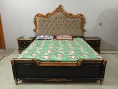 bedroom set King size bed three door wardrobe Full size dressing