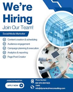 We Are Hiring Social Media Marketier Limited Positions Available.