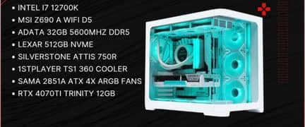New custom gaming pc i7 12th gen.