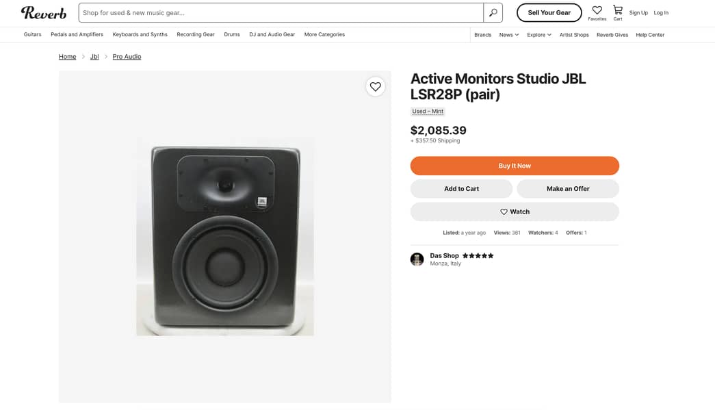 JBL LSR 28P studio Monitors 1