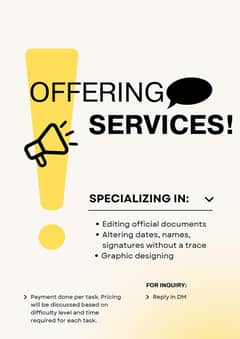 Graphic design and editing service