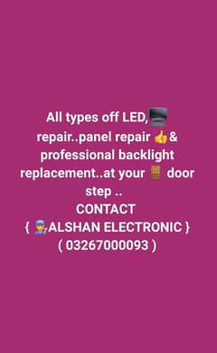 we deals All types of LED . . . repairing. . .