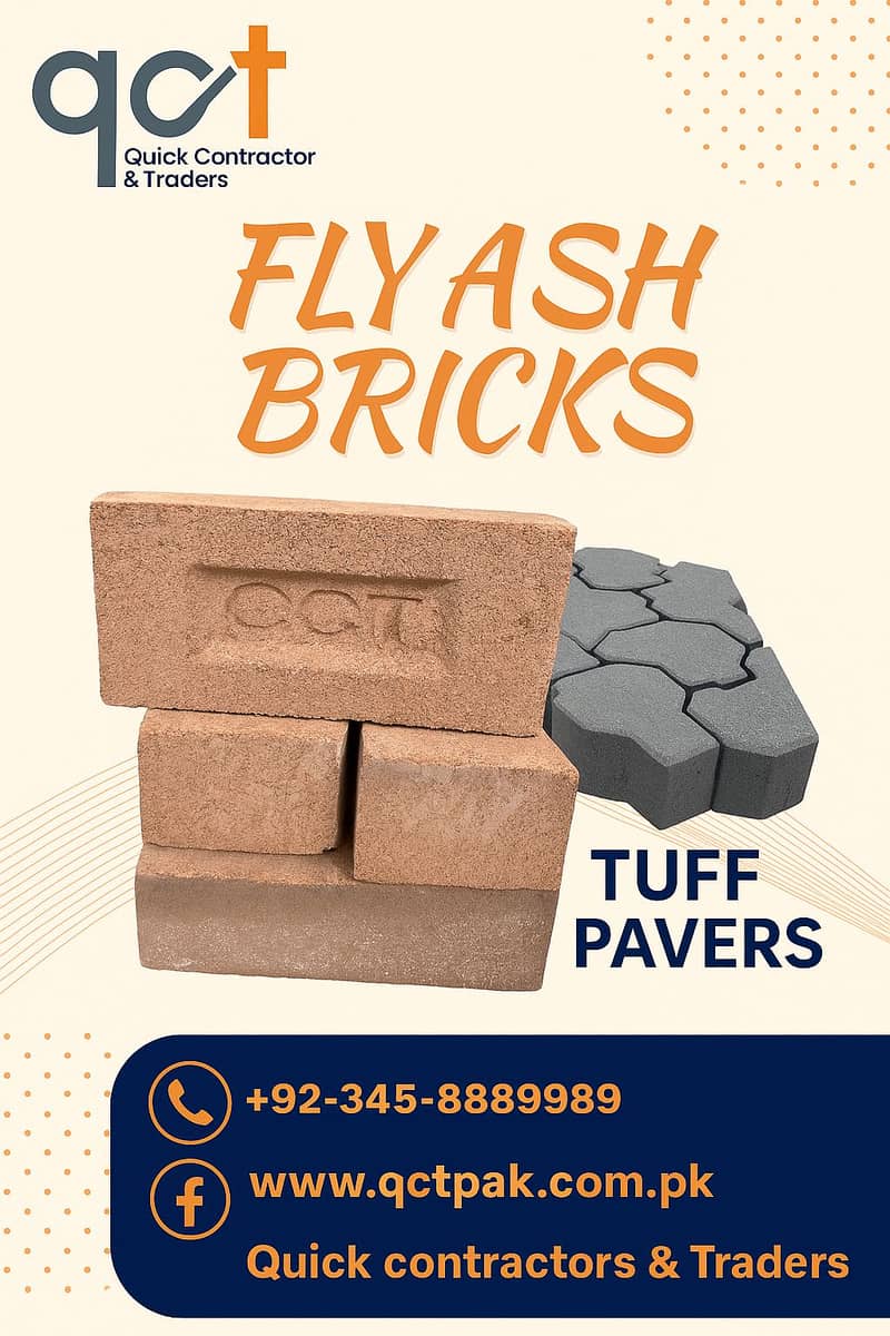 fly ash bricks/ tuff tiles / pravers / concrete blocks in all pakistan 11